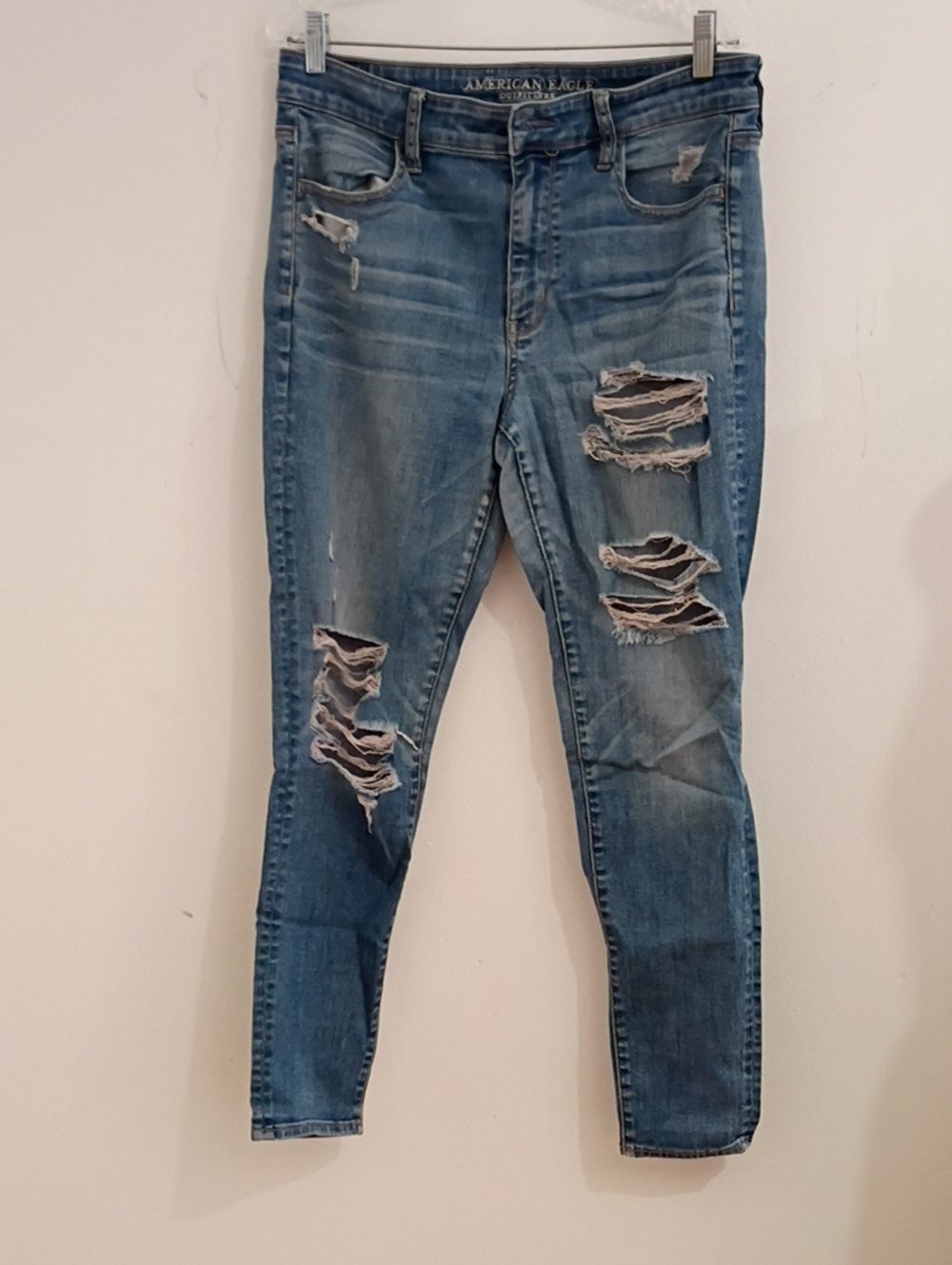 American Eagle Outfitters Light Blue Ripped Skinny Jeans